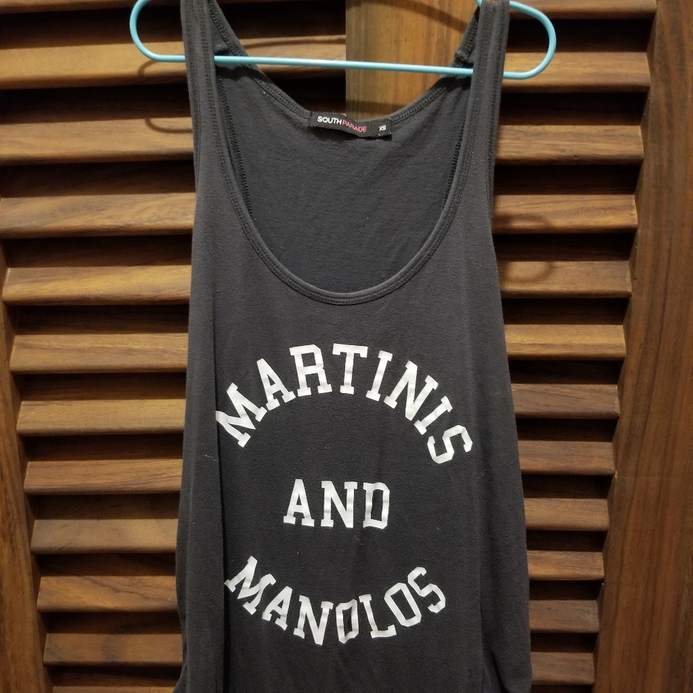 Martinis & Manolos tank top. Coolness from Ron Robinson LA boutique 👠 - Picture 3 of 7